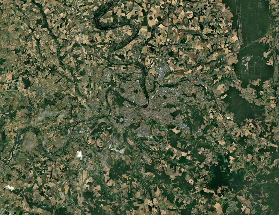 Vue du ciel : Le département de la Charente