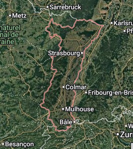 Vue du ciel : L'Alsace
