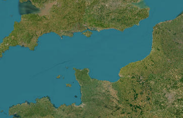 Vue du ciel : La Manche