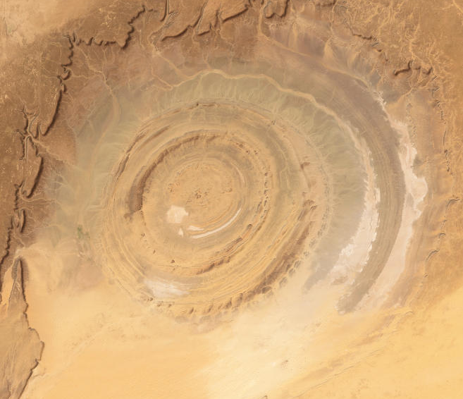 Vue du ciel : Le Gardien des Badlands