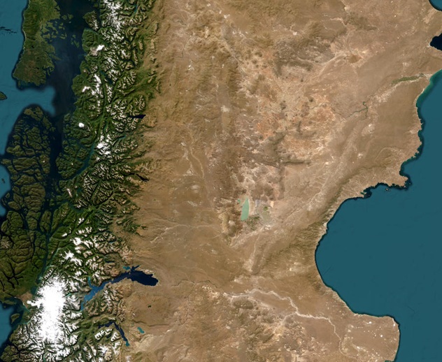 Vue du ciel : La Patagonie