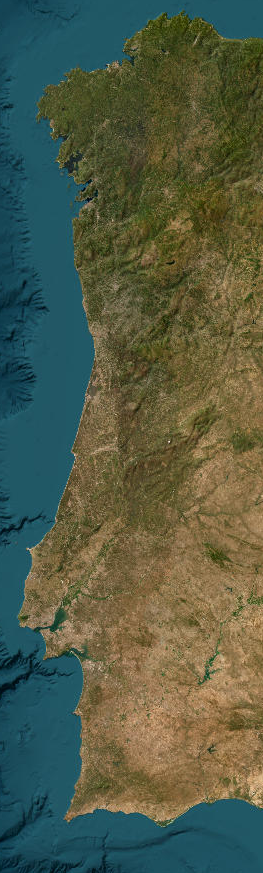 Vue du ciel : Le Portugal