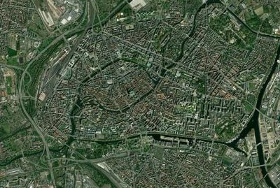 Vue du ciel : Le Rhin