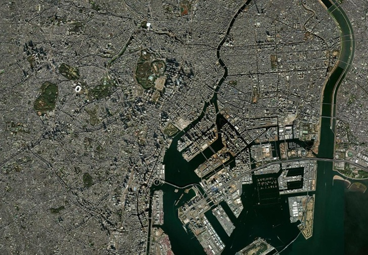 Vue du ciel : Tokyo